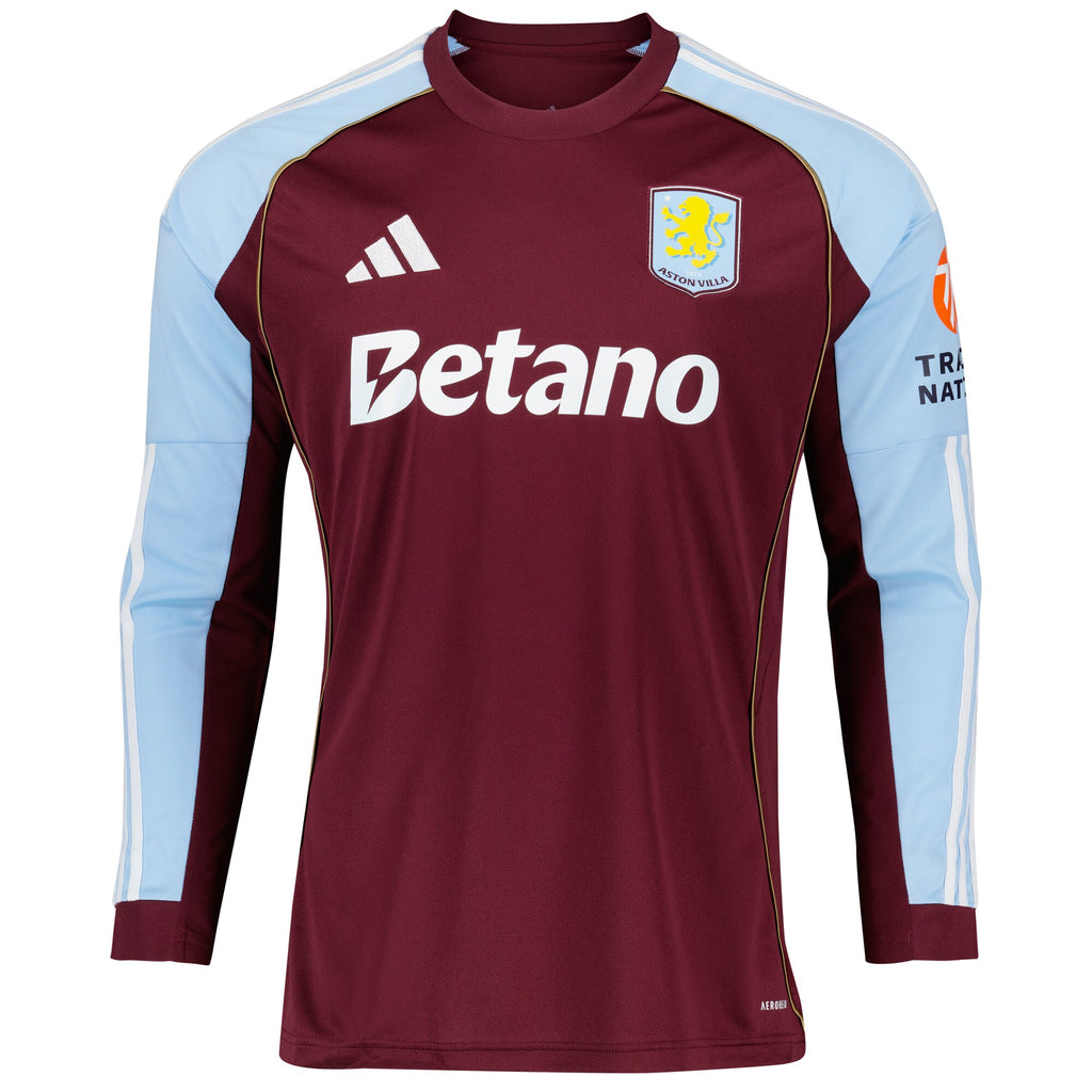 Aston Villa adidas Home Shirt 2025-26 - Long Sleeve