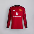 Manchester United 25/26 Home Long Sleeve Jersey — Fan Edition